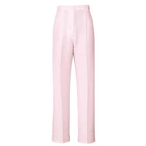 レディース脇シャーリングパンツ ピンク 6L