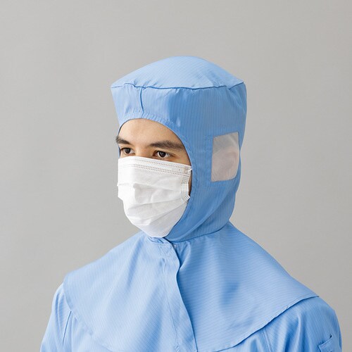 フード・ストライプ(丸天型) ブルー M