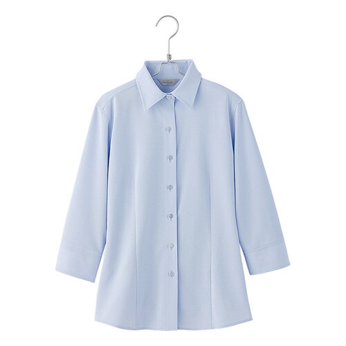 七分袖ブラウス サックス 7