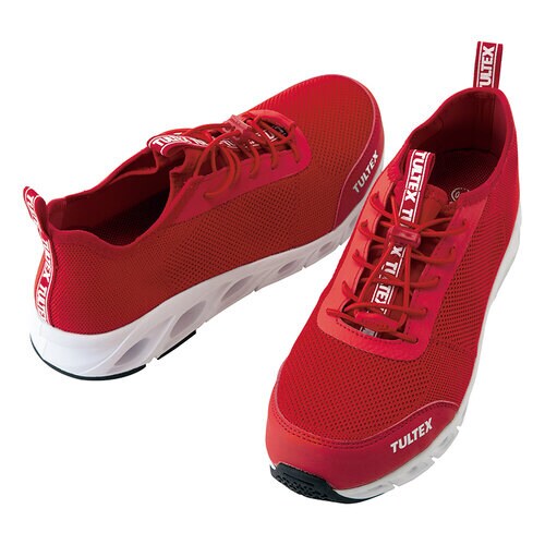 セーフティシューズ レッド 24.5