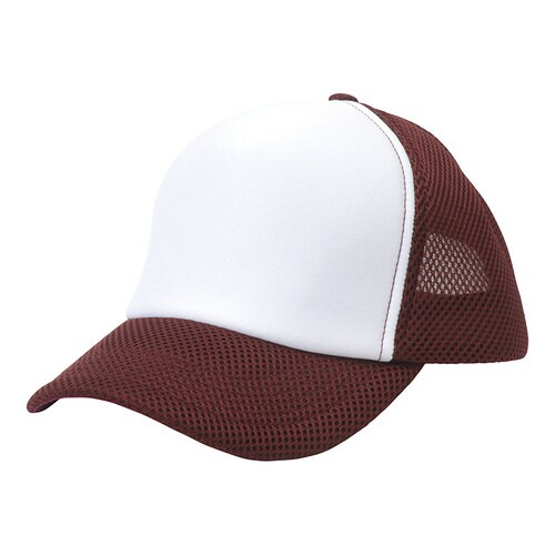 Aラッセルキャップ バーガンディ×ホワイト F