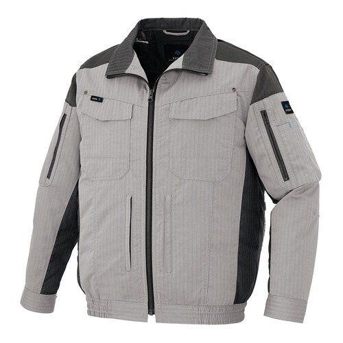 空調服 長袖ブルゾン シルバーグレー 5L