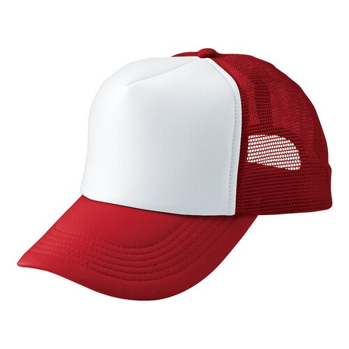 Aメッシュキャップ レッド×ホワイト F
