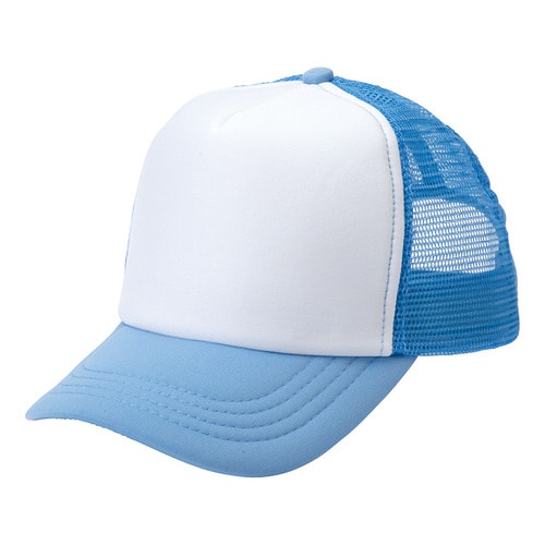 Aメッシュキャップ スカイブルー×ホワイト F