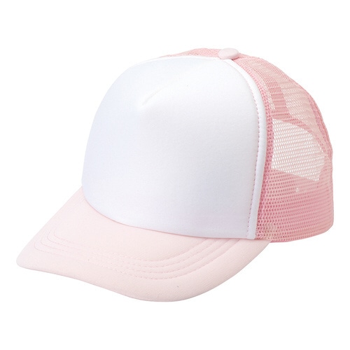 Aメッシュキャップ Lピンク×ホワイト F