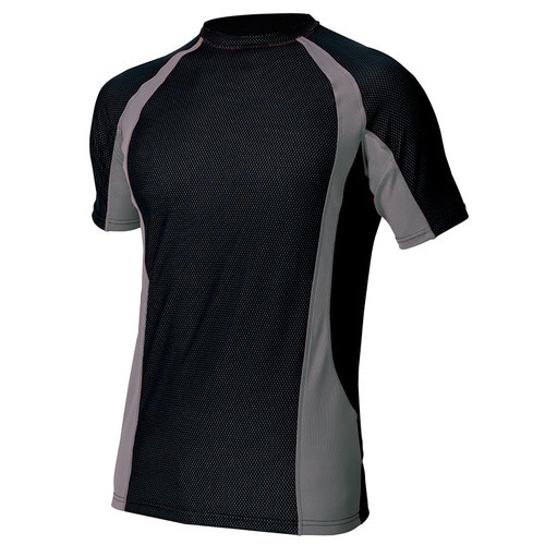 コンプレスフィット半袖シャツ ブラック 5L