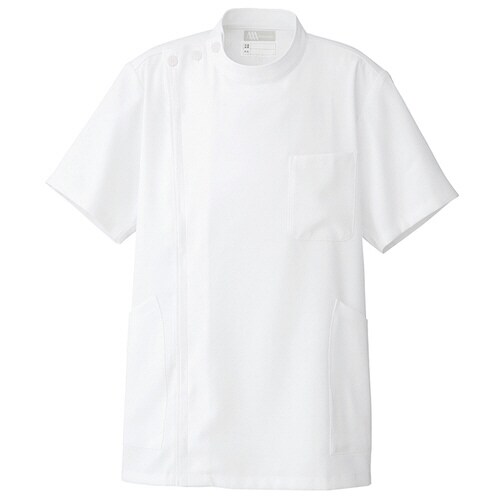 メンズ半袖KCコート ホワイト LL