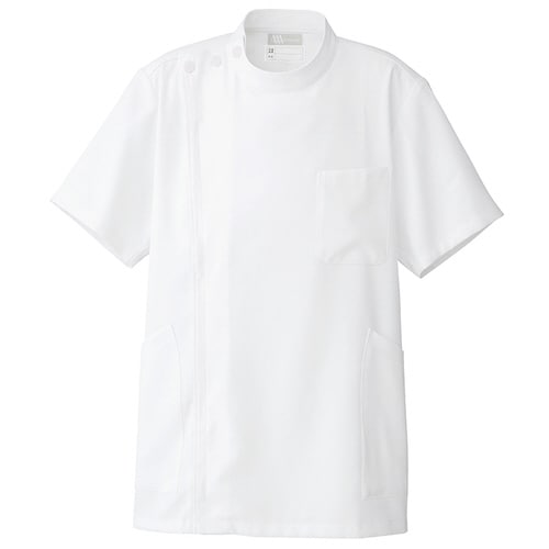 メンズ半袖KCコート ホワイト 3L