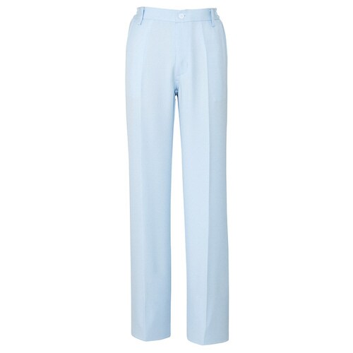 レディース脇シャーリングパンツ サックス 3L