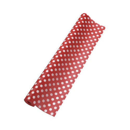 カラー不織布 10m巻 水玉 赤