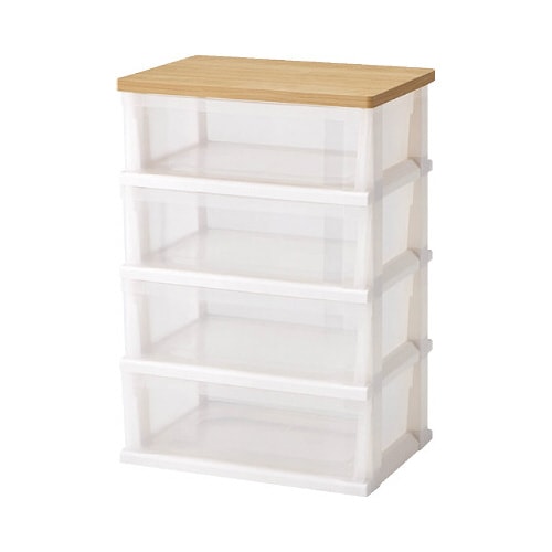 木製天板ストッカー550組立式4段