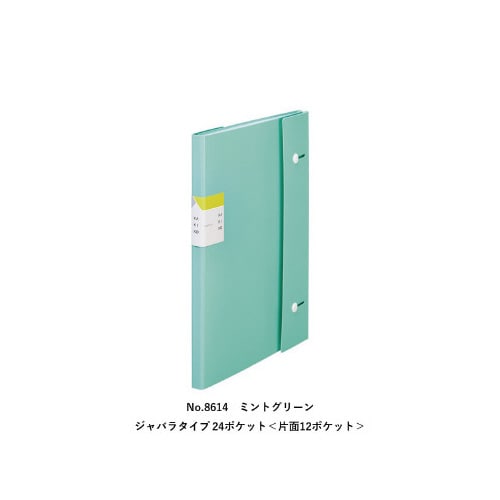 クリアーファイル カキコ ジャバラ24P ミント