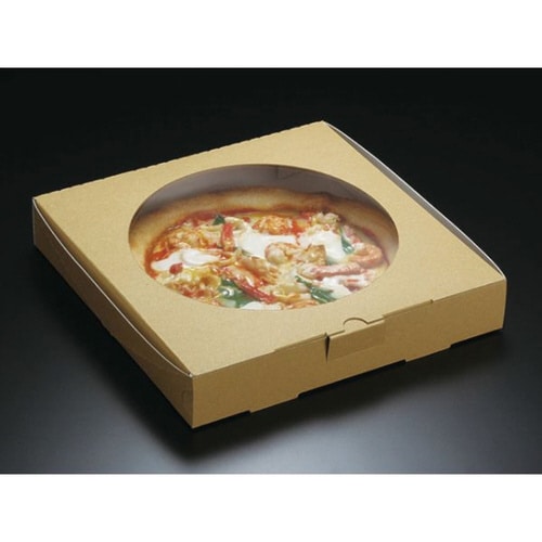 PS 透明窓付 クラフト ピザ箱 10インチ
