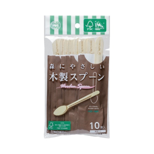 木製スプーン 10P 紙袋入り