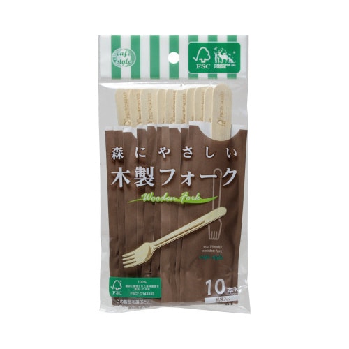 木製フォーク 10P 紙袋入り