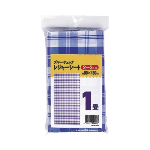 ブルーチェック レジャーシート 1畳