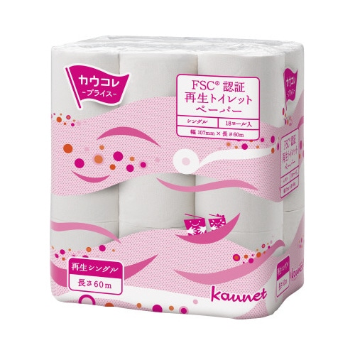 FSC再生トイレットペーパー S60m×3