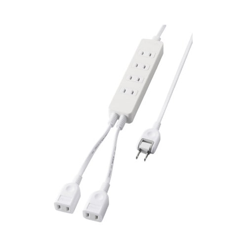 電源タップ 延長コード 3m ホワイト