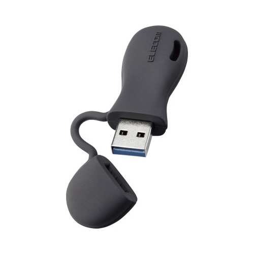 USBメモリ 32GB キャップ一体型式 ブラック