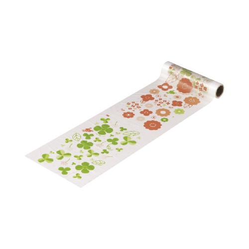 ロールプリントポリ袋 フラワー&クローバー