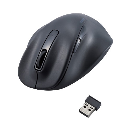 無線マウス 2.4GHz 静音 Mサイズ ブラック