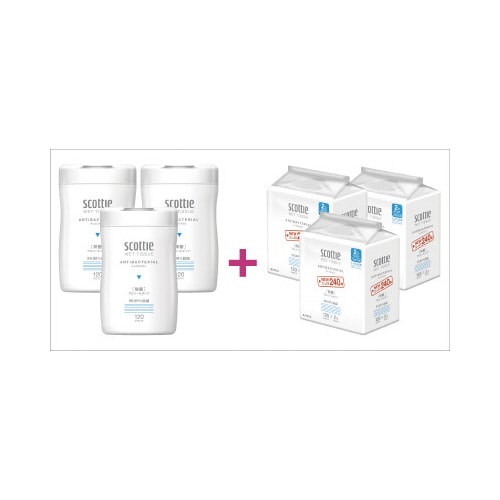 スコッティ ウェット除菌 本体3本+詰替6P