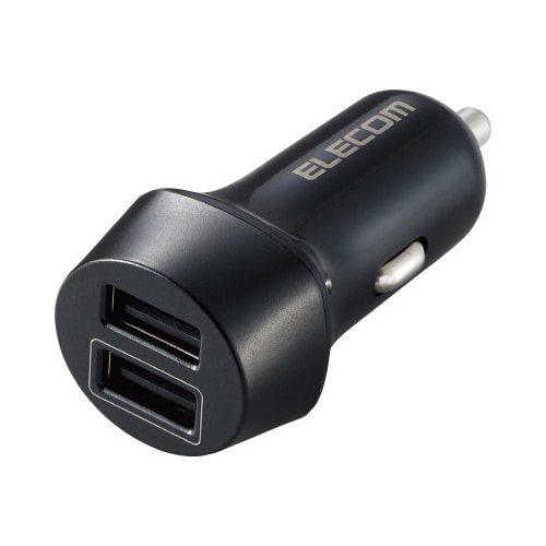 シガーソケット 12W USBA×2 ブラック