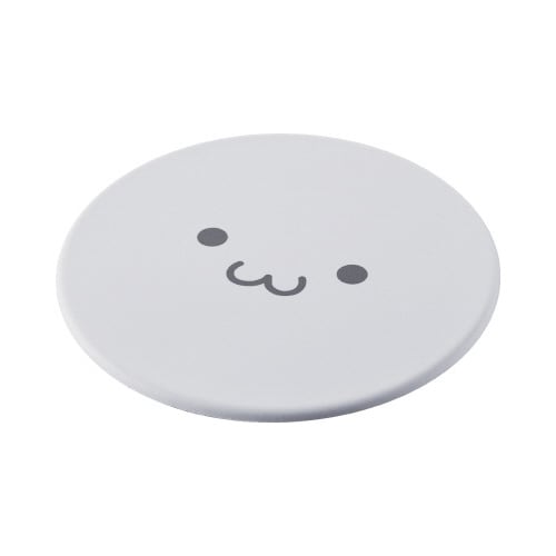 マウスパッド 丸型 スムースクロス素材 グレー