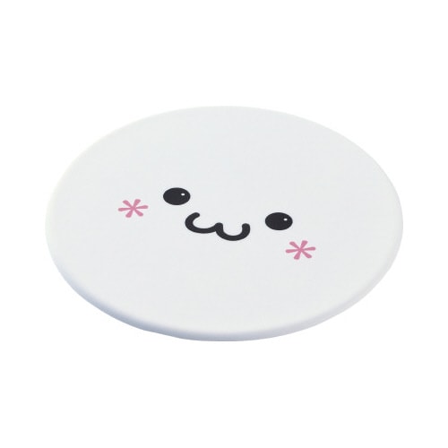 マウスパッド 丸型 スムースクロス素材 ホワイト