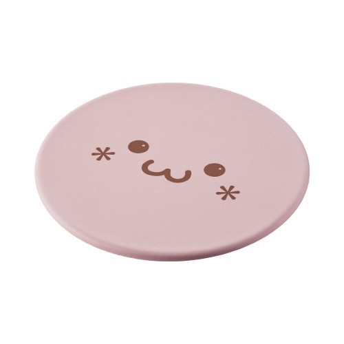 マウスパッド 丸型 スムースクロス素材 ピンク