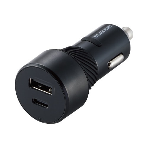 シガーソケット 27W USB×1 タイプ C×1