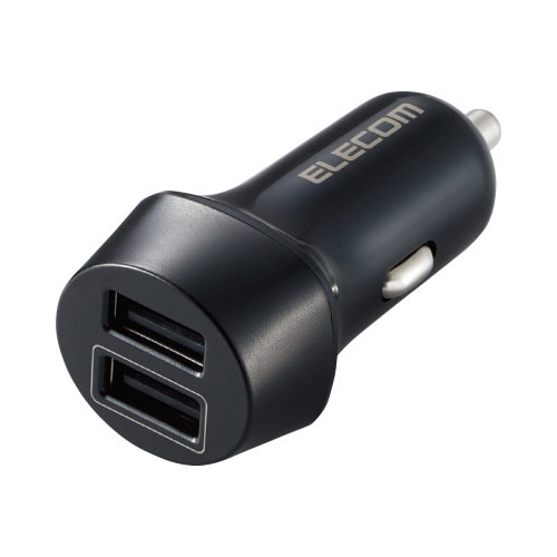シガーソケット 12W USB×2 ブラック