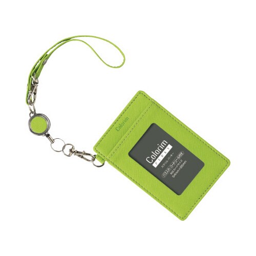 パス入れSリール付カラリムパーキー ライトグリーン