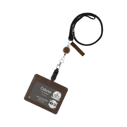 IDケースリール付 カラリム オム ダークブラウン
