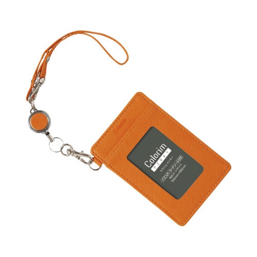 パス入れSリール付 カラリムパーキー オレンジ