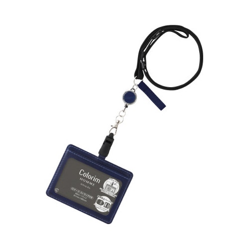 IDケースリール付 カラリム オム ブルー