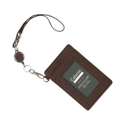 パス入れSリール付 カラリムパーキー ブラウン