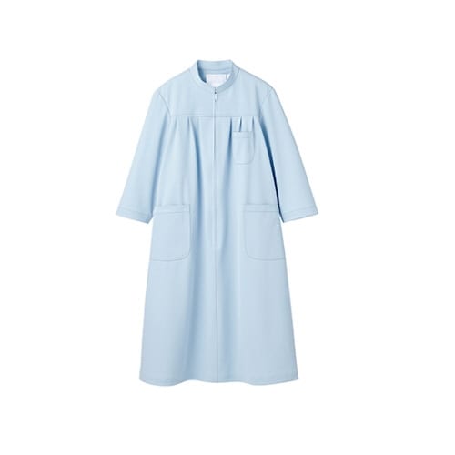 マタニティワンピース 7分袖 サックス