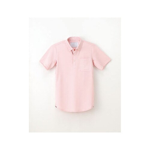 ニットシャツ ピンク M