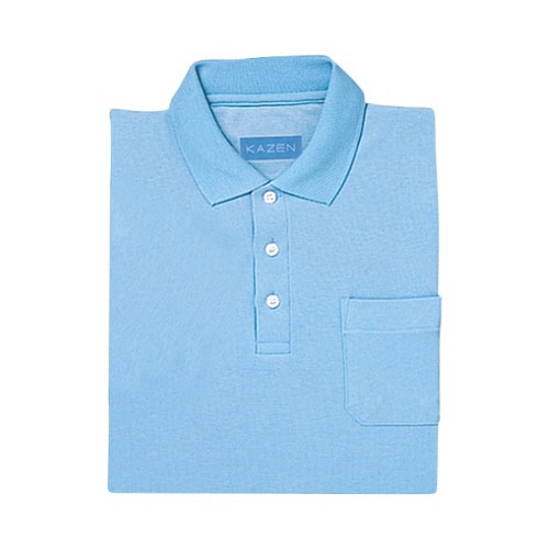 ポロシャツ半袖 サックス L