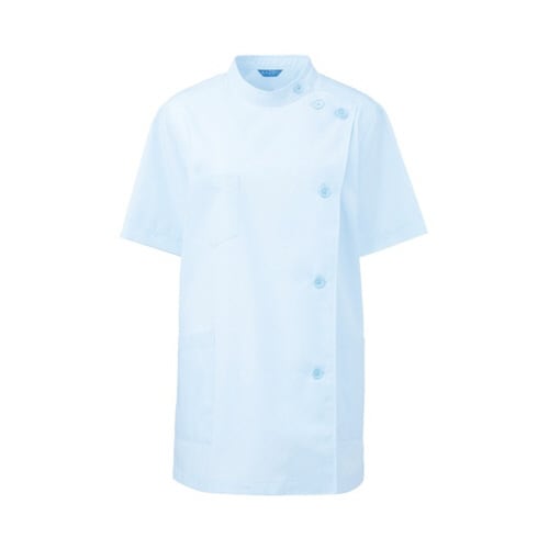 レディス医務衣 半袖 サックス 5L