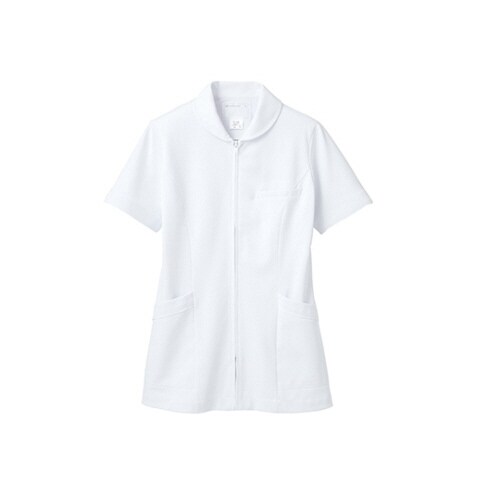 ナースジャケット 半袖 白 サイズ/S