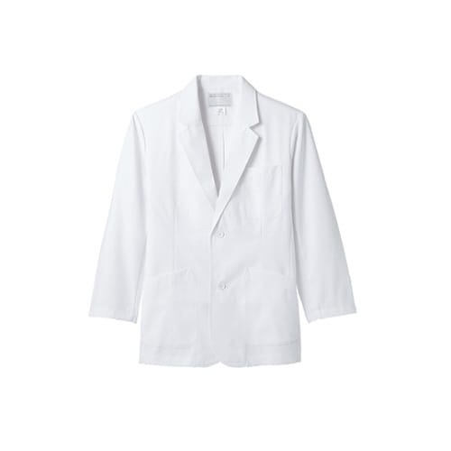 診察衣 メンズ 長袖S 白