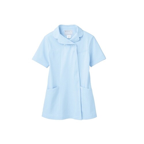 ナースジャケット 半袖 サックス