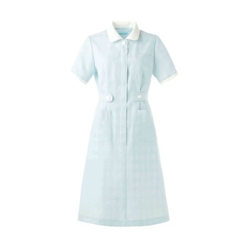 ワンピース半袖 サックス 3L