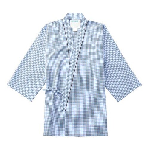患者衣(甚平型) ブルー LL