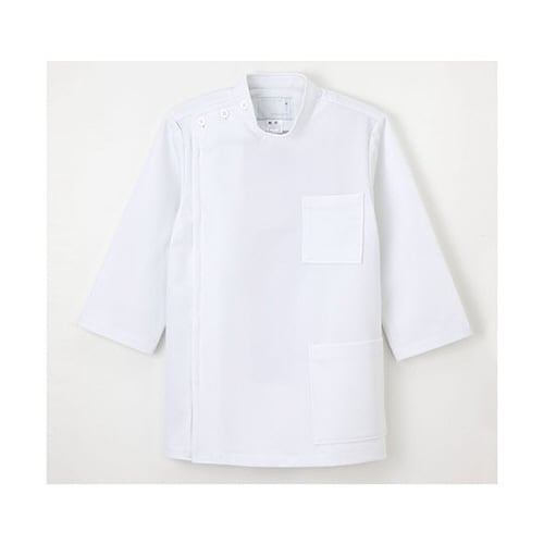 男子横掛8分袖 ホワイト LL