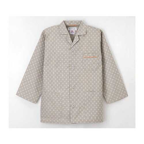 男女兼用患者衣パジャマ型 ベージュ LL