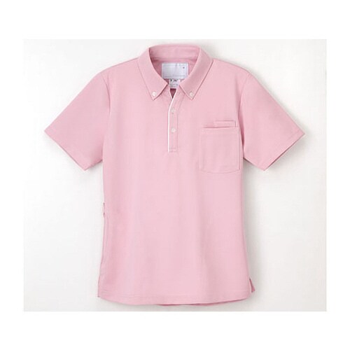 ニットシャツ ピンク L