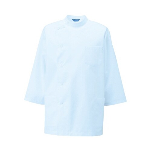 メンズ医務衣 七分袖 サックス M